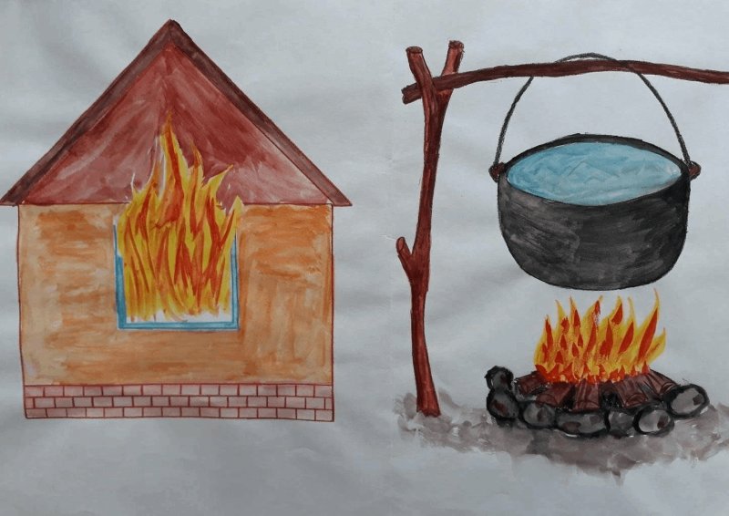 огонь друг огонь враг рисунки