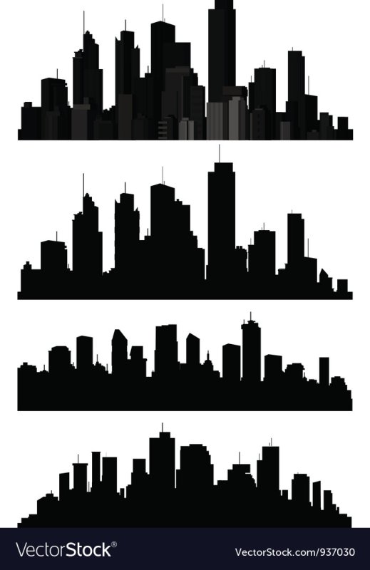 Силуэт города вектор