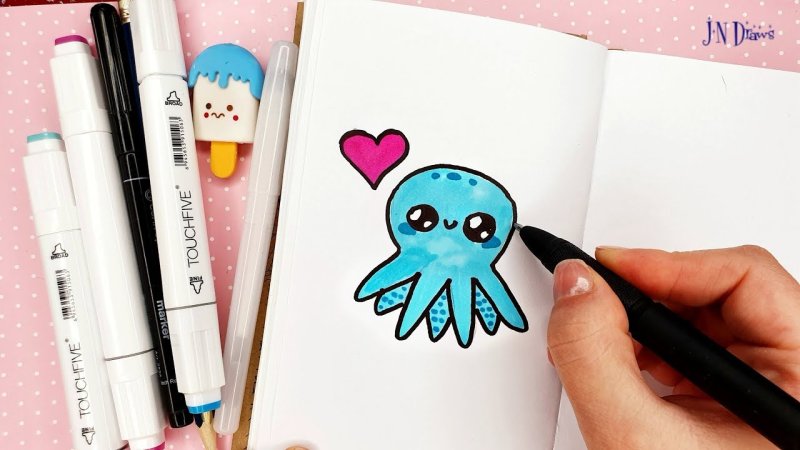 кавайный осьминог