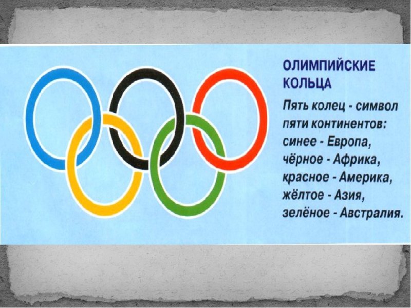 Символ Олимпийских игр кольца