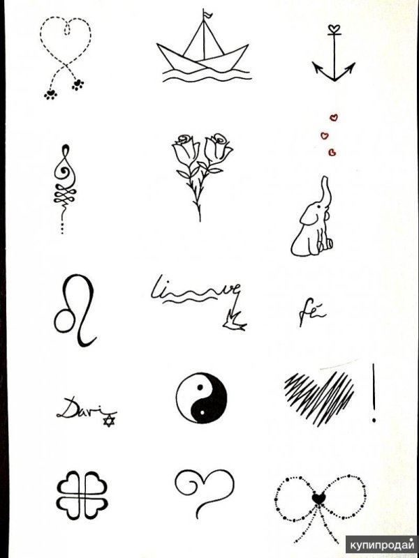 Мини тату для девушек эскизы