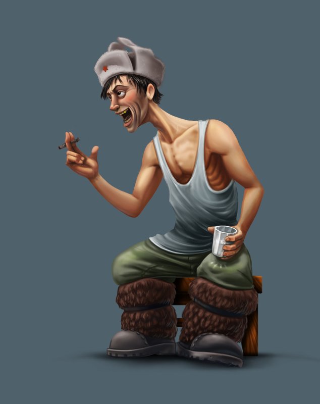Алкоголик мультяшный