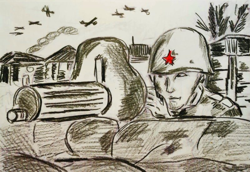 Рисунок на тему Сталинградская битва