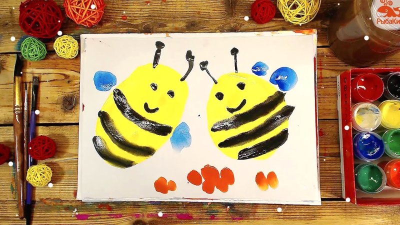 Рисование краскам для малы