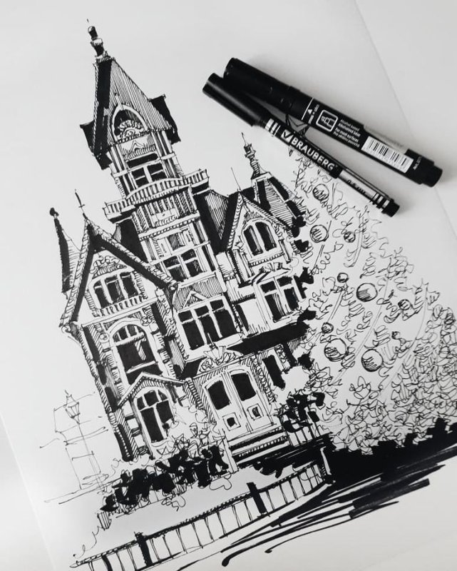 Рисунки маркерами