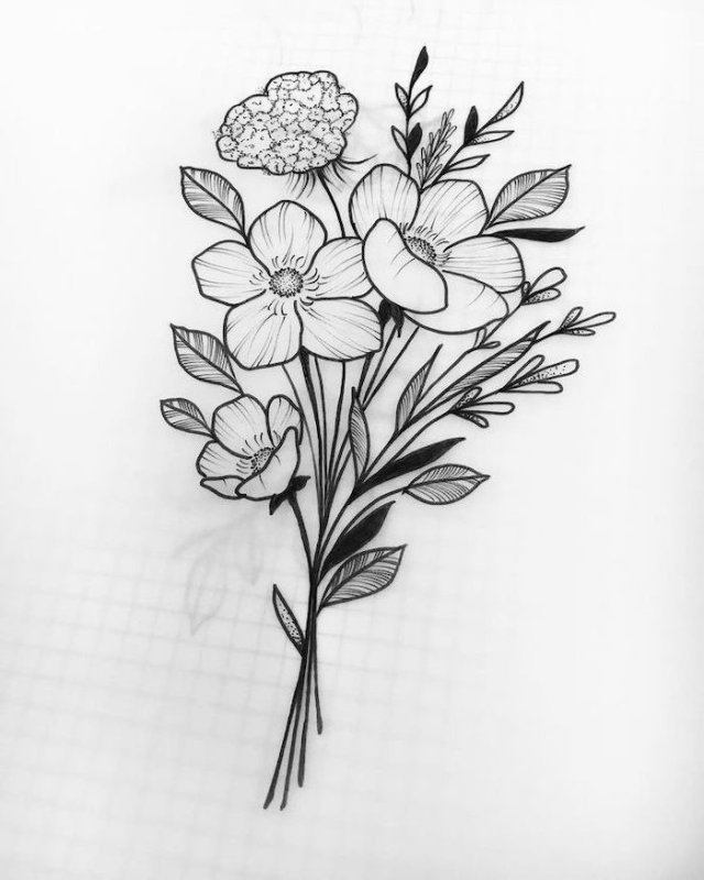Цветы эскиз