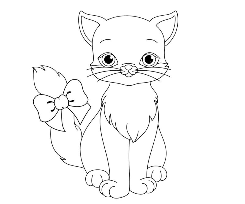 Котенок. Раскраска