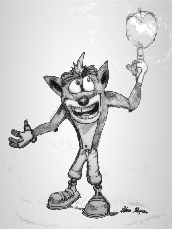 Crash Bandicoot тату