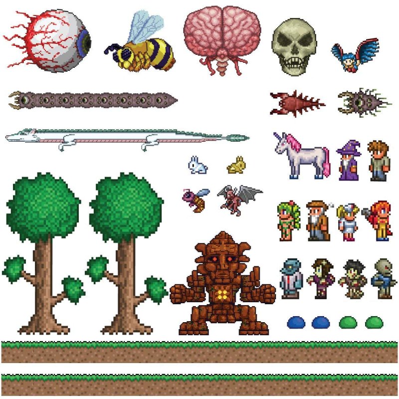 Герои из игры Terraria
