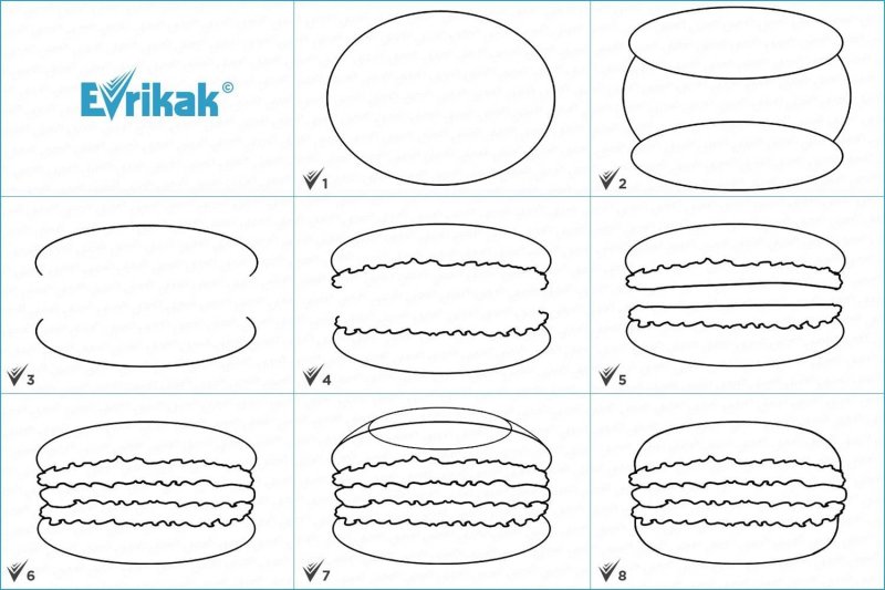 Рисунки для срисовки макаронсы