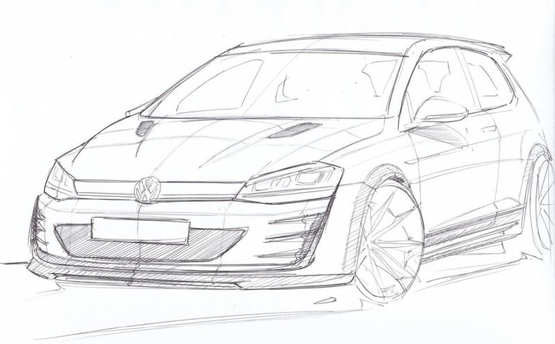 Volkswagen Polo sedan рисунок