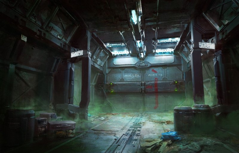 Sci Fi коридор лаборатории