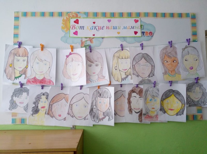 Выставка рисунков наши мамы