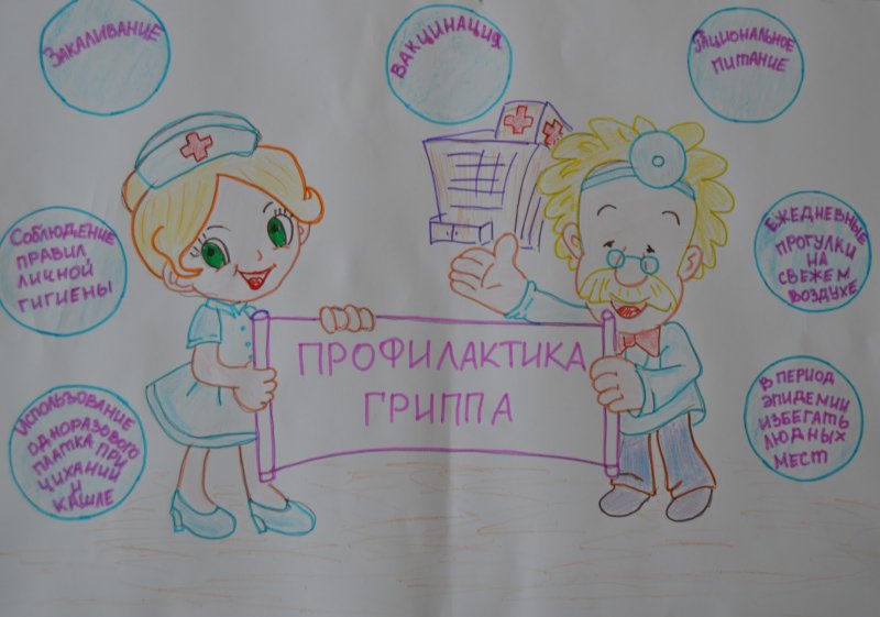Детский рисунок профилактика гриппа