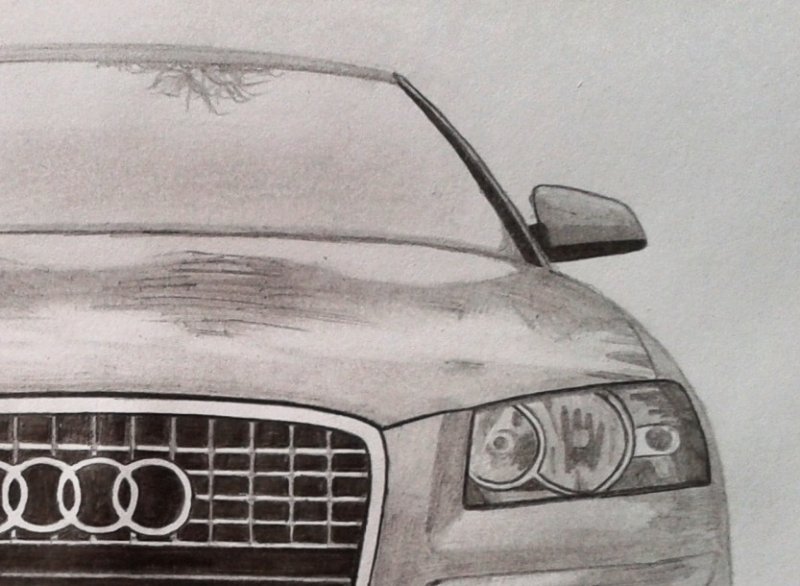 Автомобиль рисунок карандашом