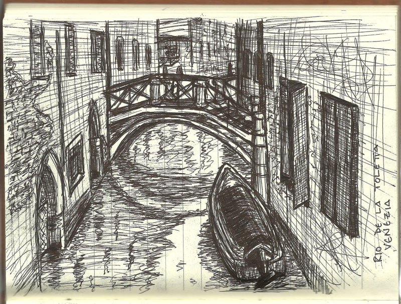 Венеция рисунок карандашом