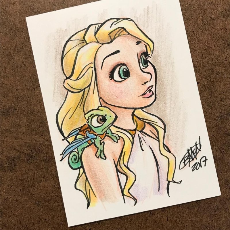 Рисунки для срисовки принцессы