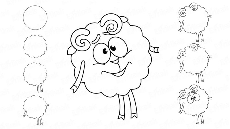 бараш из смешариков рисунок карандашом