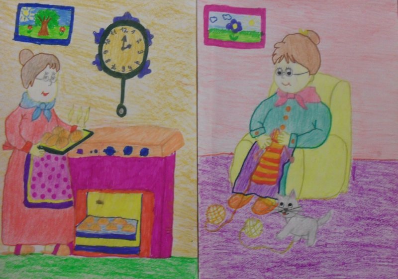 Детские рисунки бабушки