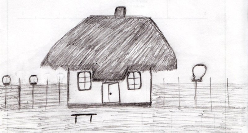 Казачий Хутор курень рисунок