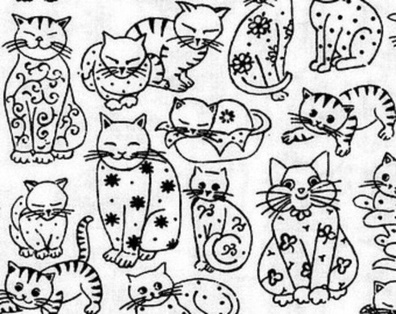 Раскраска. Котики