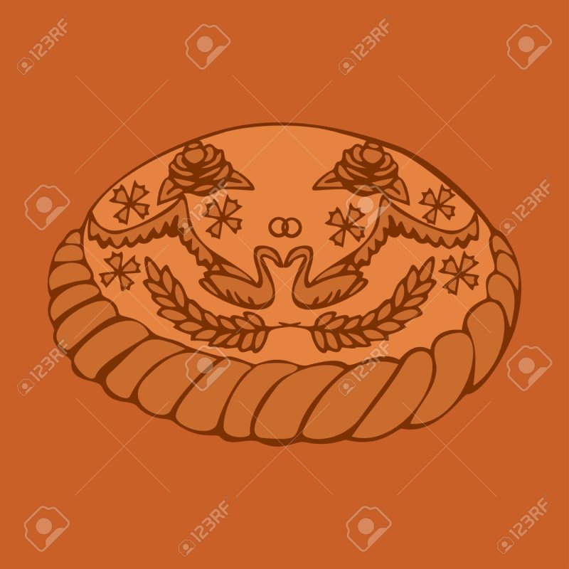 Каравай для рисование детям