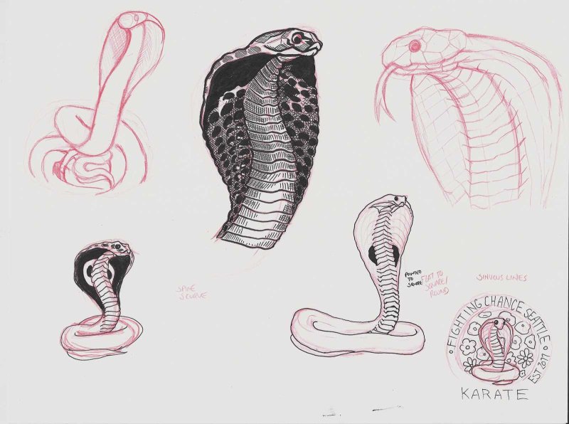 Рисунок Кобра с капюшоном