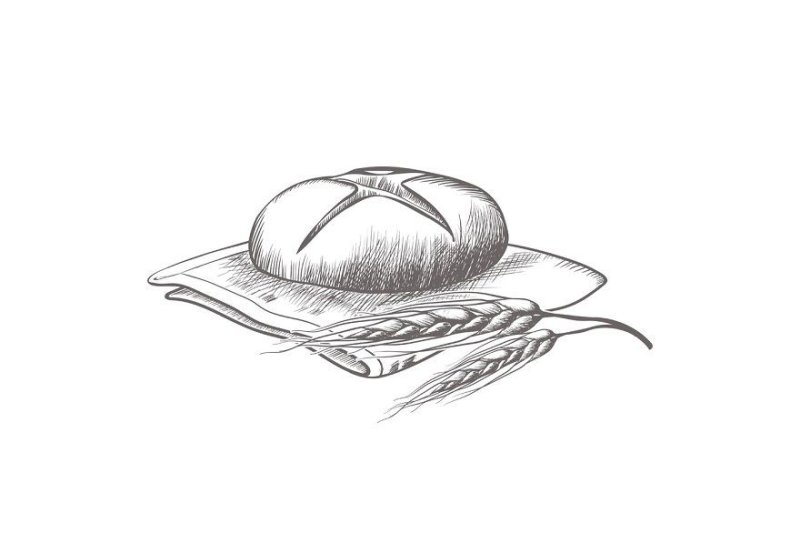 Хлеб раскраска
