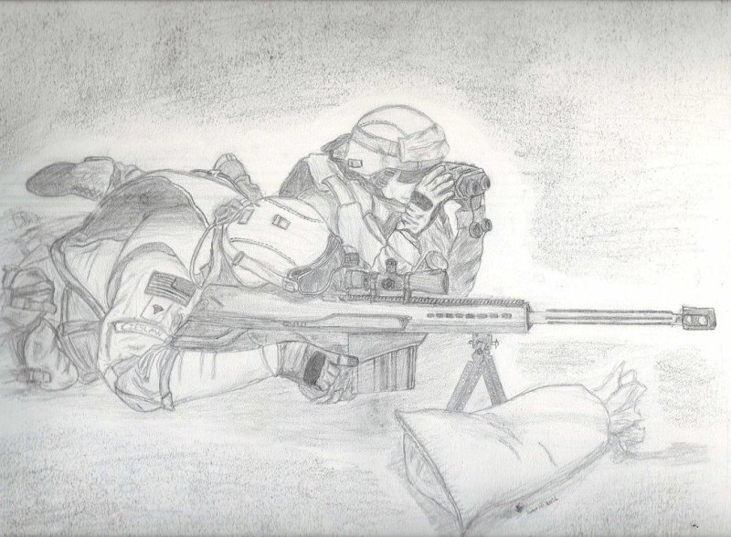 Снайпер рисунок