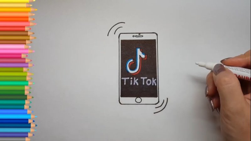 Рисунки тик ток для срисовки