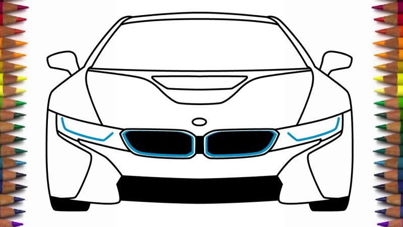 Машина BMW x7 risovat