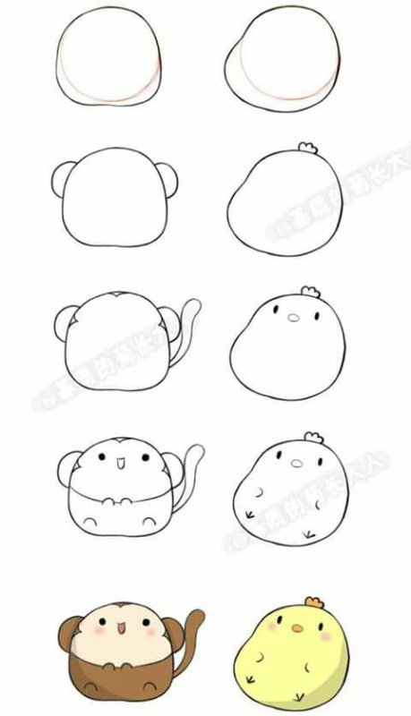 Картинки для срисовки лёгкие милые