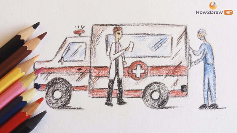 Скорая помощь рисовать