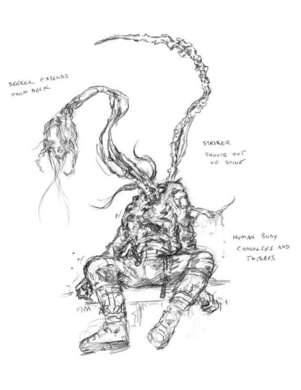 Dead Space некроморф концепт арт