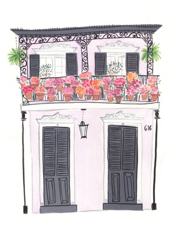 акварельная иллюстрация