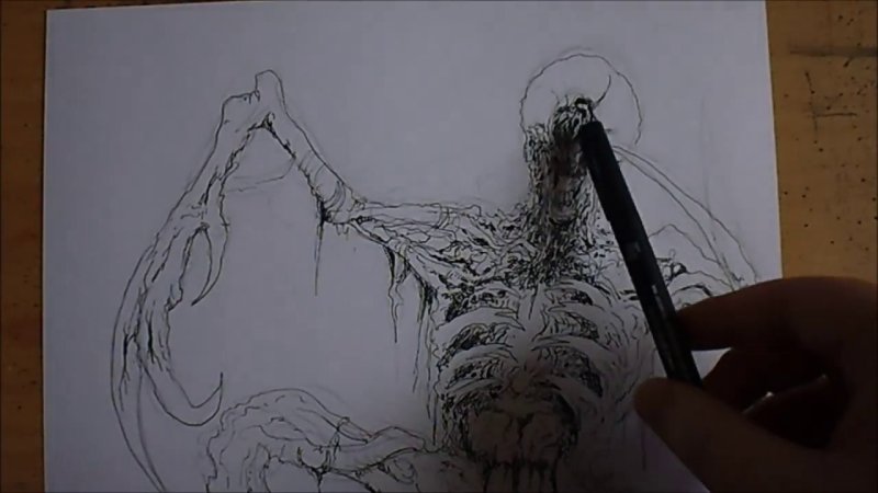 Dead Space чудовища карандашом