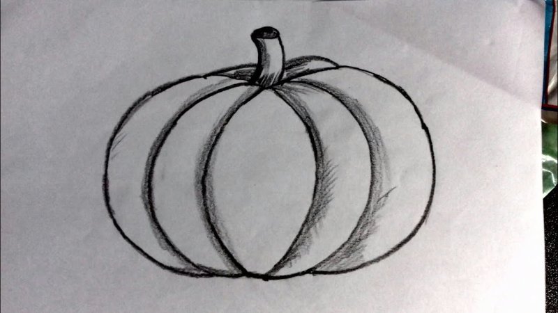 Легкие рисунки тыквы
