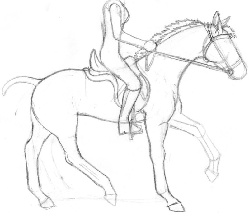Всадник нарисовать