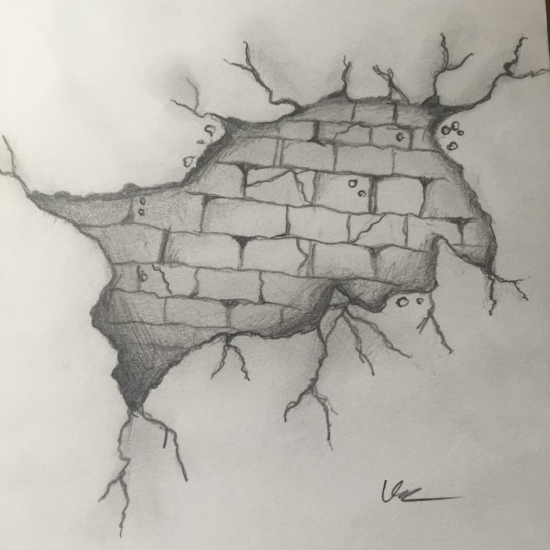 Кирпичная стена рисунок