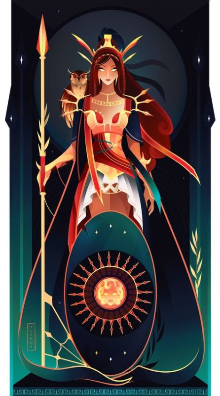 Yliade illustrations Афина