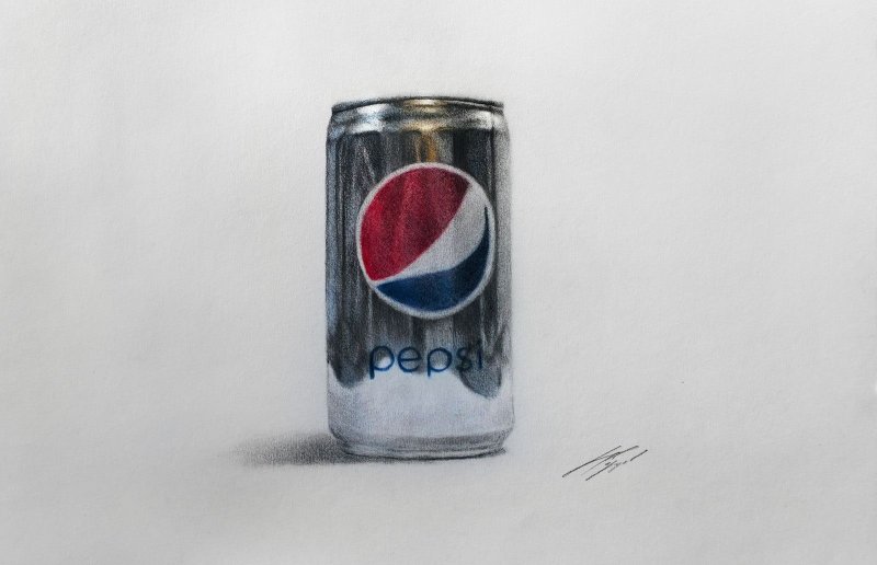 Рисунок пепси для срисовки