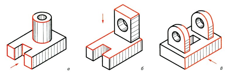 Технический рисунок детали черчение