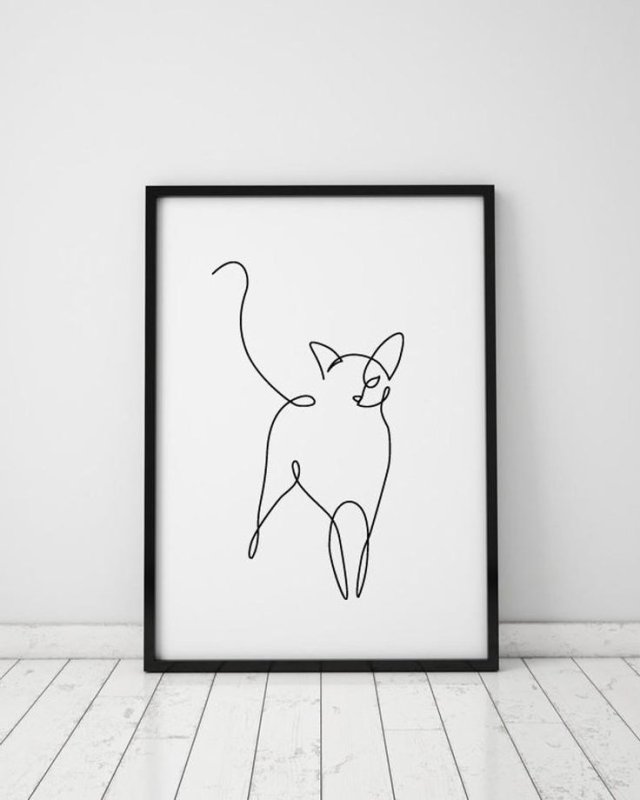 Кот одной линией