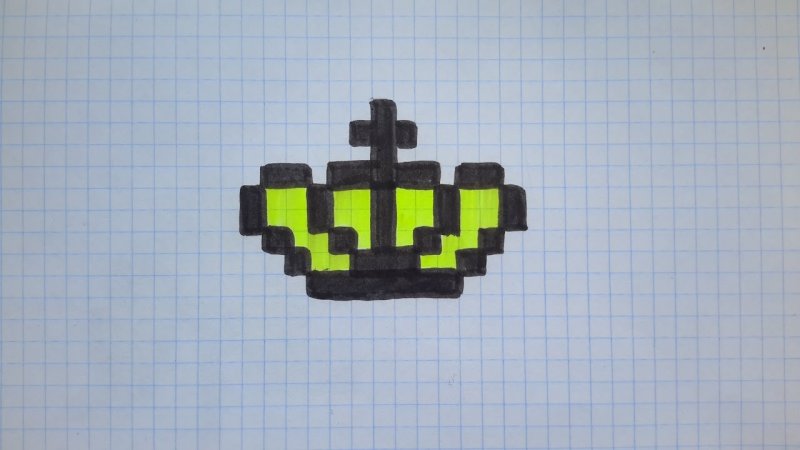 Рисунки по клеточкам корона