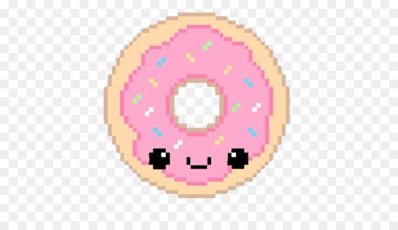 Пончик по клеточкам маленький