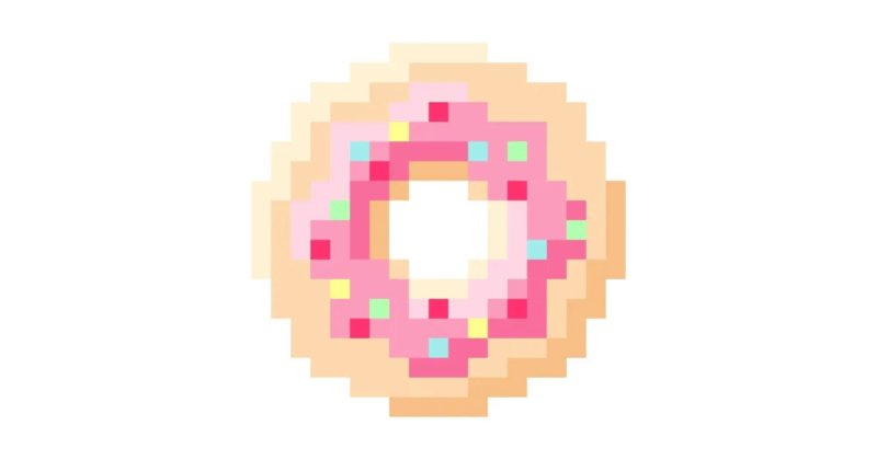 Пиксельный пончик сложный