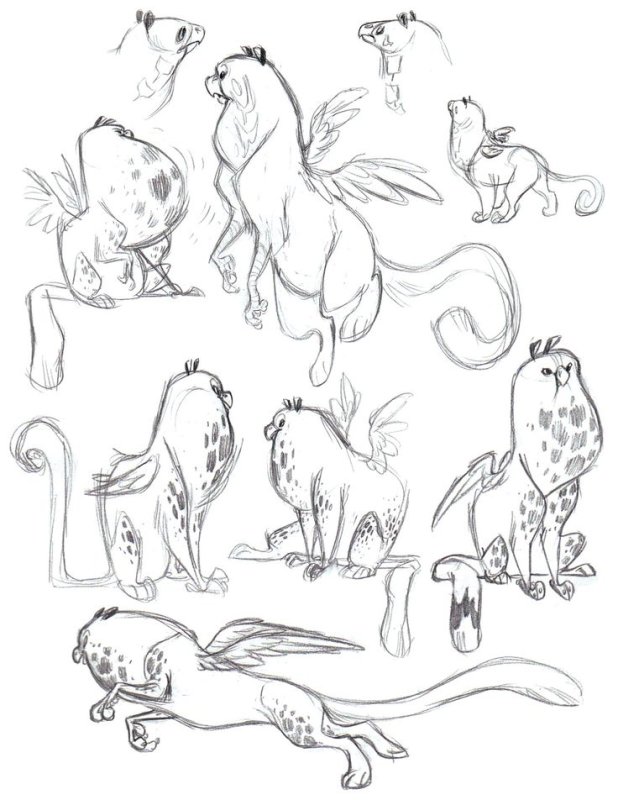 Рисунки для срисовки животные