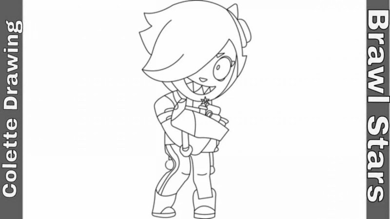 Brawl Stars раскраска Колетт