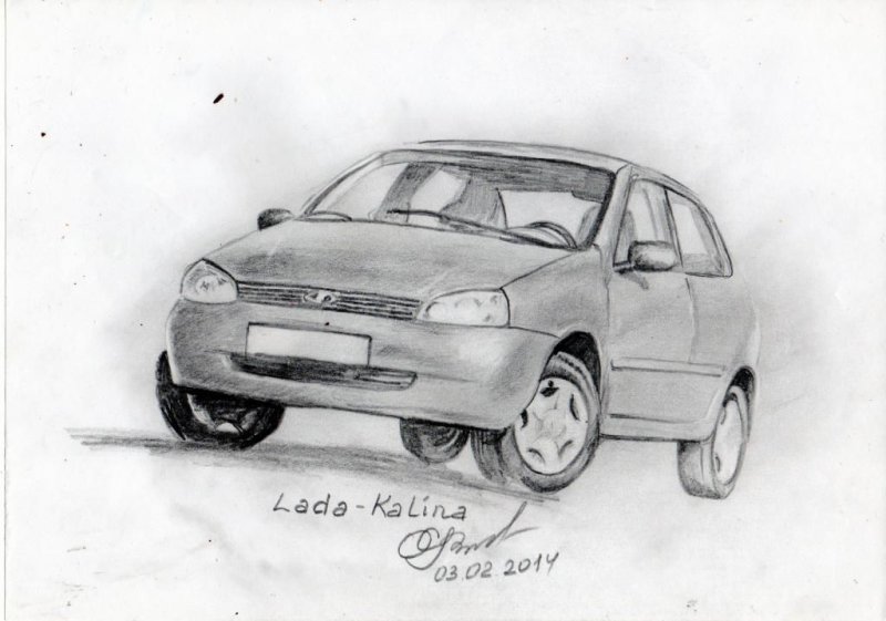 ВАЗ Калина хэтчбек рисунок