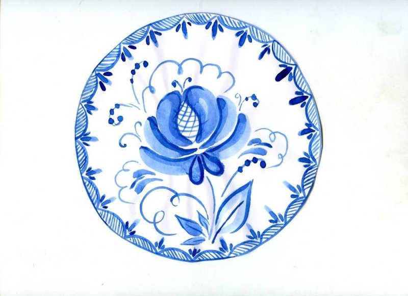 Посуда Гжель Гжельская роспись для детей